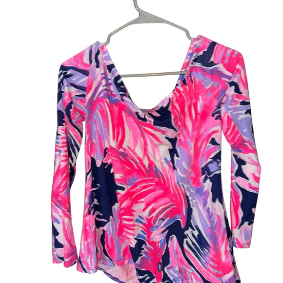 NWT Lilly Pulitzer Audelia Off Shoulder True Blue Top - Picture 4 of 7